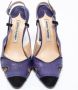 Manolo Blahnik Pre-owned Leather sandals Blue Dames - Thumbnail 2