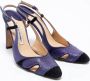 Manolo Blahnik Pre-owned Leather sandals Blue Dames - Thumbnail 3