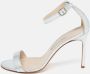 Manolo Blahnik Pre-owned Leather sandals Gray Dames - Thumbnail 2