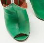 Manolo Blahnik Pre-owned Leather sandals Green Dames - Thumbnail 6
