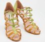 Manolo Blahnik Pre-owned Leather sandals Green Dames - Thumbnail 3