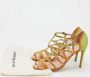 Manolo Blahnik Pre-owned Leather sandals Green Dames - Thumbnail 8