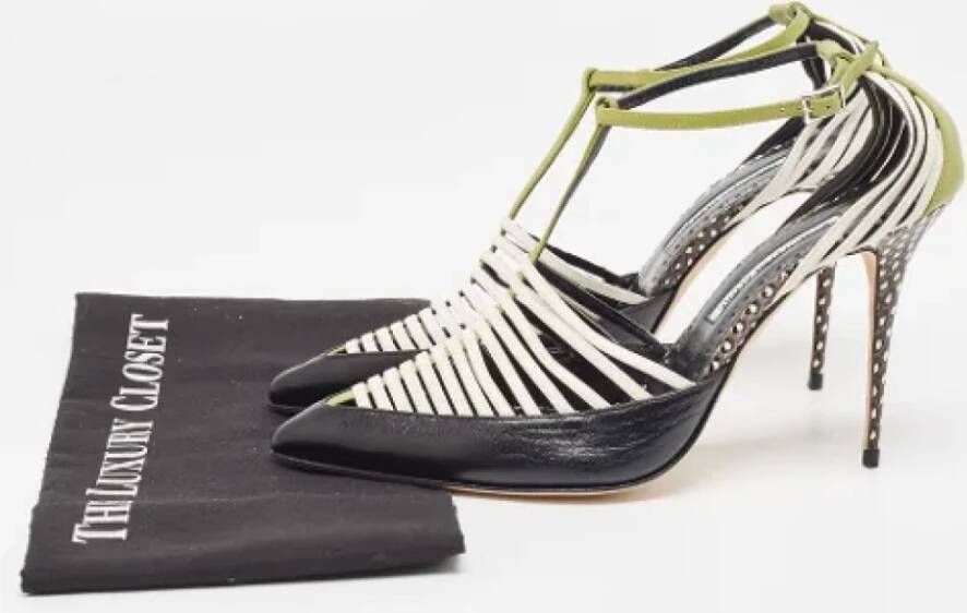 Manolo Blahnik Pre-owned Leather sandals Multicolor Dames
