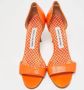 Manolo Blahnik Pre-owned Leather sandals Orange Dames - Thumbnail 2