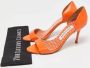 Manolo Blahnik Pre-owned Leather sandals Orange Dames - Thumbnail 8