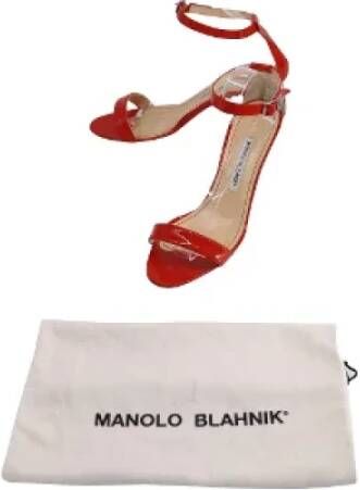 Manolo Blahnik Pre-owned Leather sandals Orange Dames