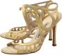Manolo Blahnik Pre-owned Leather sandals Yellow Dames - Thumbnail 3
