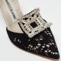 Manolo Blahnik Pre-owned Mesh sandals Black Dames - Thumbnail 7