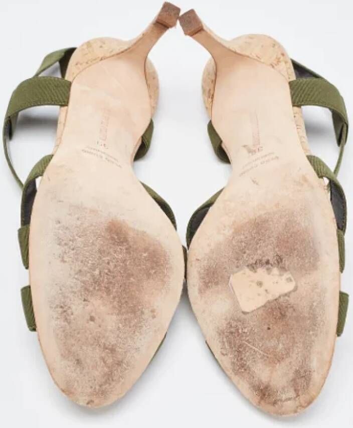 Manolo Blahnik Pre-owned Rubber sandals Green Dames