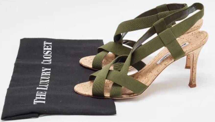 Manolo Blahnik Pre-owned Rubber sandals Green Dames