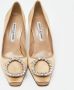 Manolo Blahnik Pre-owned Satin heels Beige Dames - Thumbnail 3