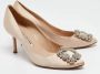 Manolo Blahnik Pre-owned Satin heels Beige Dames - Thumbnail 4