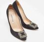 Manolo Blahnik Pre-owned Satin heels Black Dames - Thumbnail 4