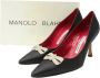 Manolo Blahnik Pre-owned Satin heels Black Dames - Thumbnail 6
