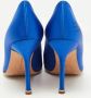 Manolo Blahnik Pre-owned Satin heels Blue Dames - Thumbnail 5