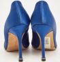 Manolo Blahnik Pre-owned Satin heels Blue Dames - Thumbnail 5