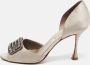 Manolo Blahnik Pre-owned Satin heels Gray Dames - Thumbnail 2