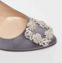 Manolo Blahnik Pre-owned Satin heels Gray Dames - Thumbnail 8