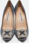 Manolo Blahnik Pre-owned Satin heels Gray Dames - Thumbnail 2