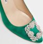 Manolo Blahnik Pre-owned Satin heels Green Dames - Thumbnail 7