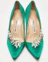 Manolo Blahnik Pre-owned Satin heels Green Dames - Thumbnail 3