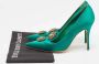 Manolo Blahnik Pre-owned Satin heels Green Dames - Thumbnail 9