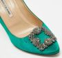 Manolo Blahnik Pre-owned Satin heels Green Dames - Thumbnail 7