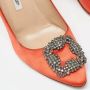 Manolo Blahnik Pre-owned Satin heels Orange Dames - Thumbnail 7