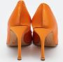 Manolo Blahnik Pre-owned Satin heels Orange Dames - Thumbnail 5