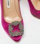 Manolo Blahnik Pre-owned Satin heels Pink Dames - Thumbnail 6