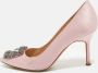 Manolo Blahnik Pre-owned Satin heels Pink Dames - Thumbnail 2