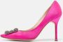 Manolo Blahnik Pre-owned Satin heels Pink Dames - Thumbnail 2