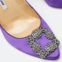 Manolo Blahnik Pre-owned Satin heels Purple Dames - Thumbnail 7