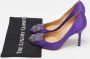 Manolo Blahnik Pre-owned Satin heels Purple Dames - Thumbnail 9