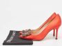 Manolo Blahnik Pre-owned Satin heels Red Dames - Thumbnail 9