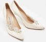 Manolo Blahnik Pre-owned Satin heels White Dames - Thumbnail 4