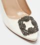 Manolo Blahnik Pre-owned Satin heels White Dames - Thumbnail 7
