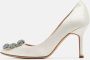 Manolo Blahnik Pre-owned Satin heels White Dames - Thumbnail 2