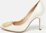 Manolo Blahnik Pre-owned Satin heels White Dames - Thumbnail 2