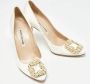 Manolo Blahnik Pre-owned Satin heels White Dames - Thumbnail 4