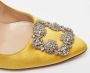 Manolo Blahnik Pre-owned Satin heels Yellow Dames - Thumbnail 7
