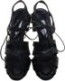 Manolo Blahnik Pre-owned Satin sandals Black Dames - Thumbnail 2