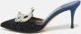 Manolo Blahnik Pre-owned Satin sandals Black Dames - Thumbnail 2