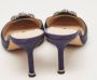 Manolo Blahnik Pre-owned Satin sandals Blue Dames - Thumbnail 5