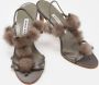 Manolo Blahnik Pre-owned Satin sandals Gray Dames - Thumbnail 4