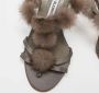 Manolo Blahnik Pre-owned Satin sandals Gray Dames - Thumbnail 8