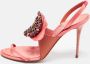 Manolo Blahnik Pre-owned Satin sandals Pink Dames - Thumbnail 2