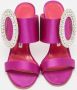 Manolo Blahnik Pre-owned Satin sandals Purple Dames - Thumbnail 3