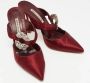 Manolo Blahnik Pre-owned Satin sandals Red Dames - Thumbnail 4