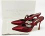 Manolo Blahnik Pre-owned Satin sandals Red Dames - Thumbnail 8